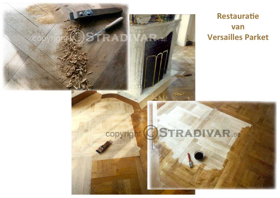 restauratie versaillles parket hand krabben restauration parquet versailles
